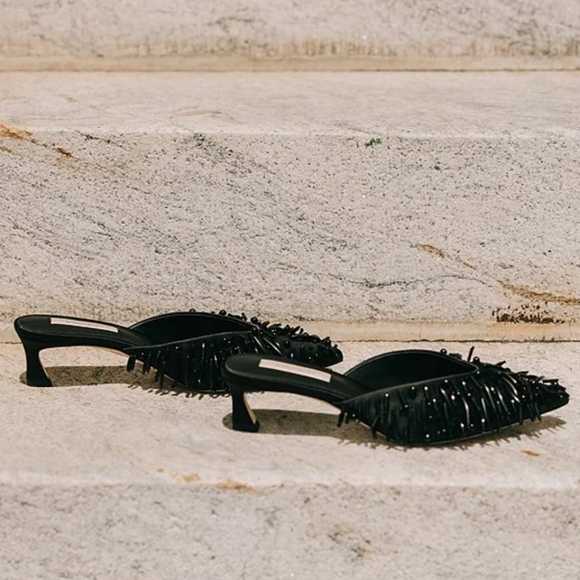 Antonio Melanix Elizabeth Damrich Babe Satin Mules - Picture 2 of 9